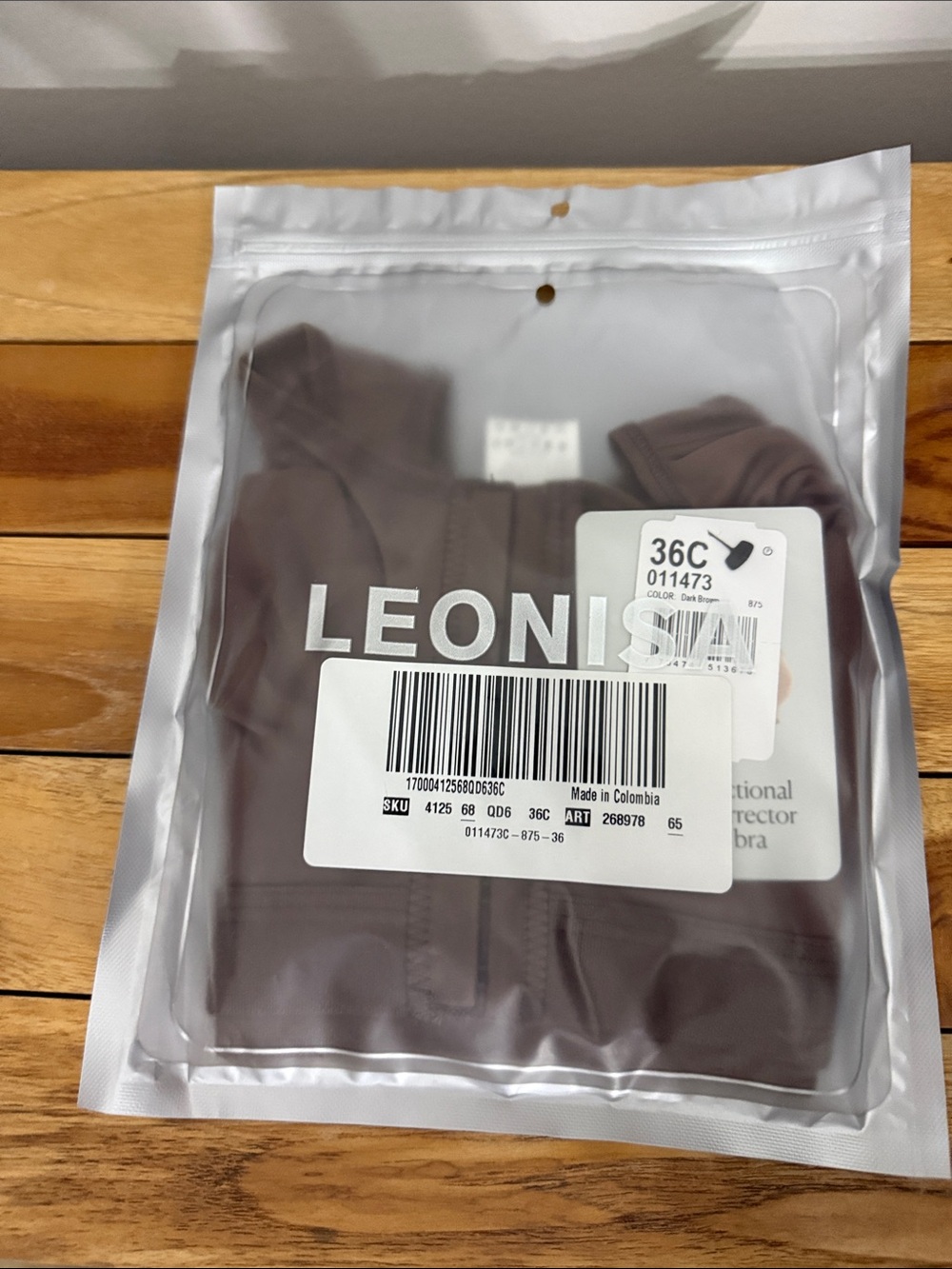 LeoniSa Dark Brown POSTURE CORRECTING Sports Bea - 36C